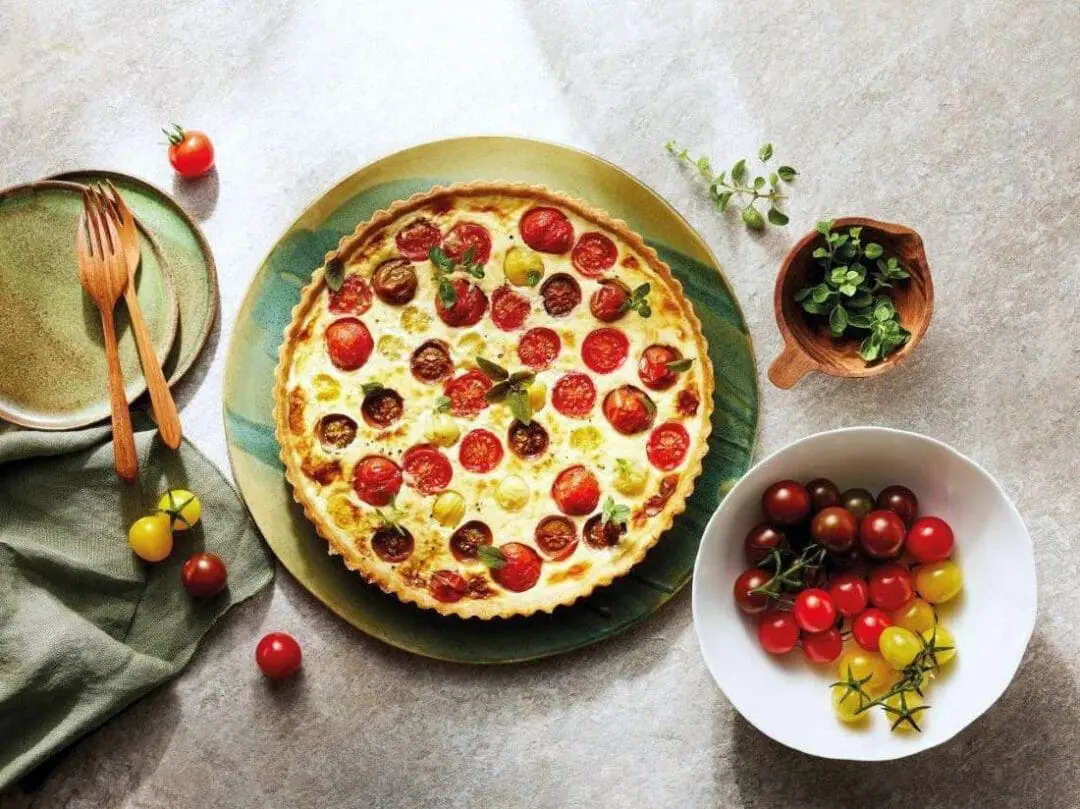 Gemüse des Jahres 2025 Tomaten als Quiche