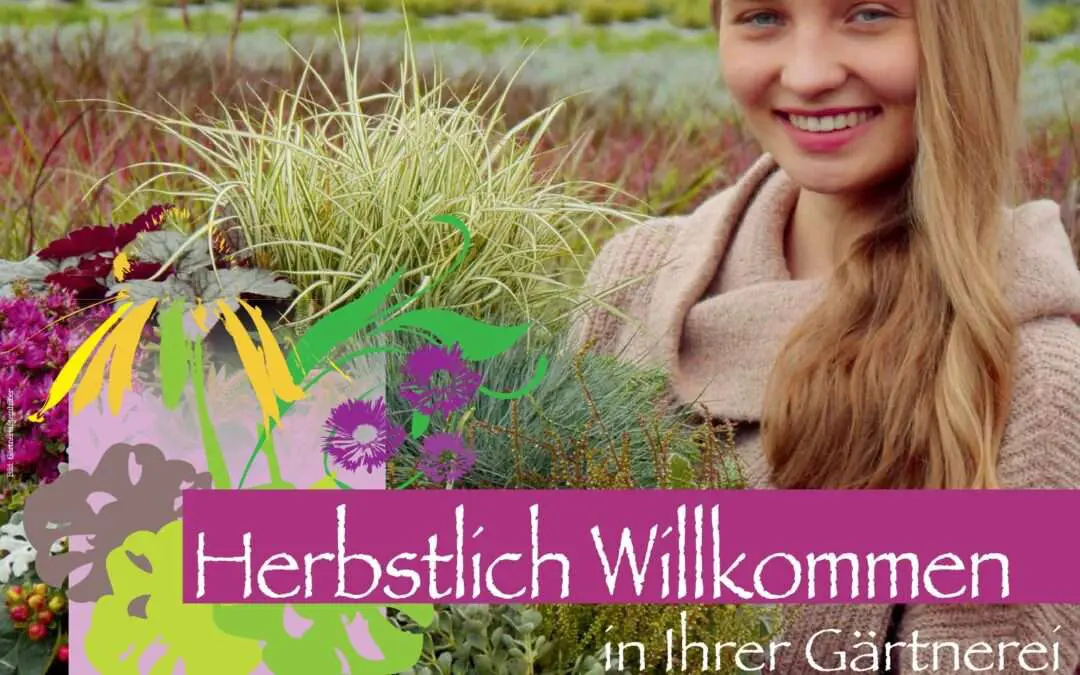 Herbstlich Willkommen Plakat des BGV Foto: Gärtnerei Steinhilber, Neustadt