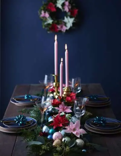 Tischdeko Weihnachts Wunderland mit Weihnachtssternen